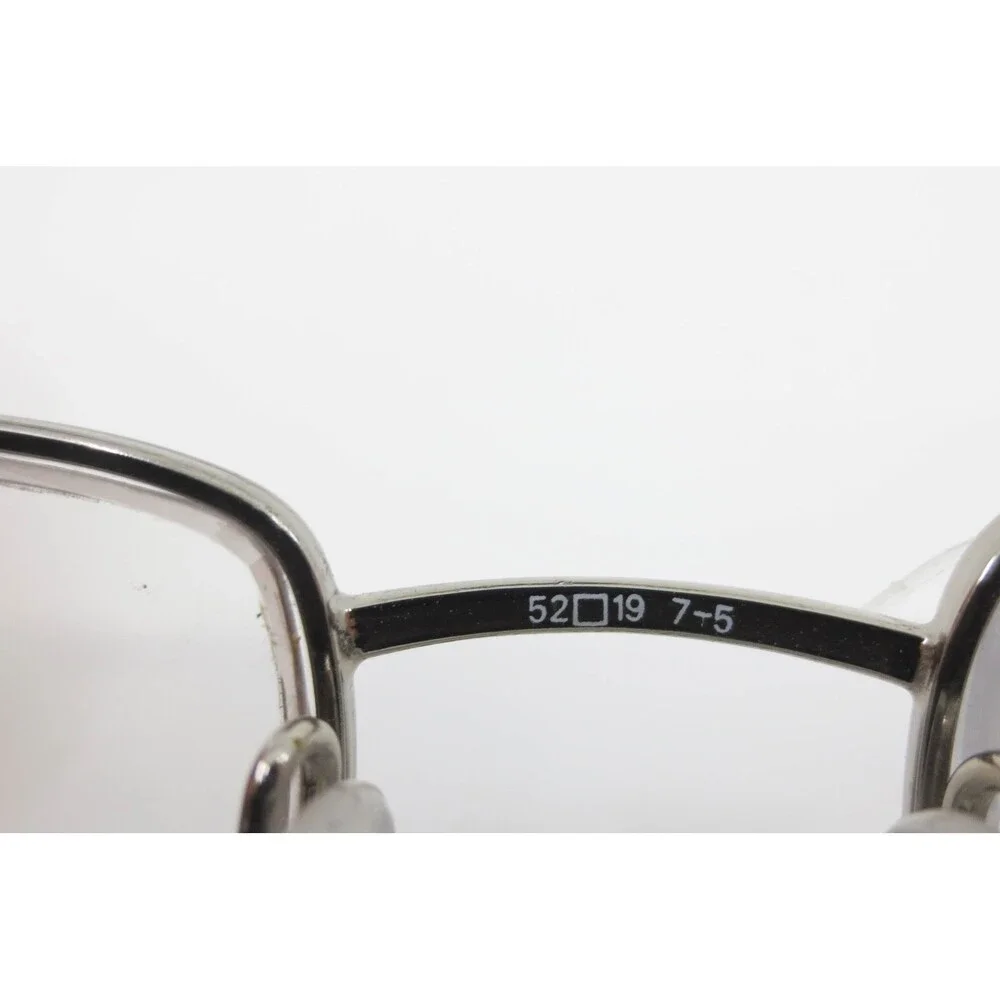 Armani Exchange AX 104 6LB Silver Blue Rectangular Semi Rimless Eyeglasses 52-19